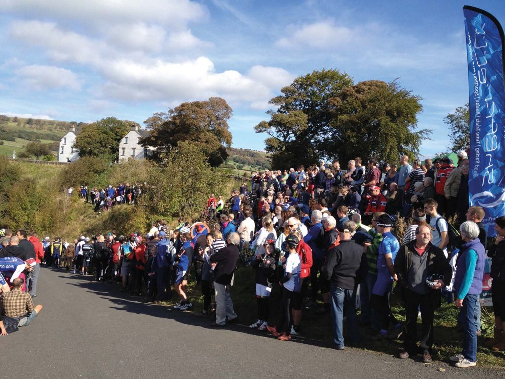 Crowd watching a past Hill Climb event